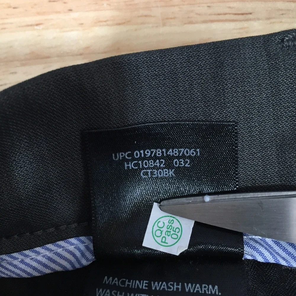 Haggar Slim‎ Performance Slacks Mens 30x30 Charcoal Brown Flat Front Trousers